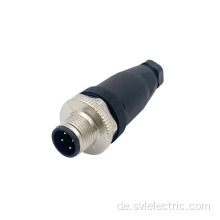 Feld drahtbarer wasserdichte gerade M12 -Stecker 4 Pin